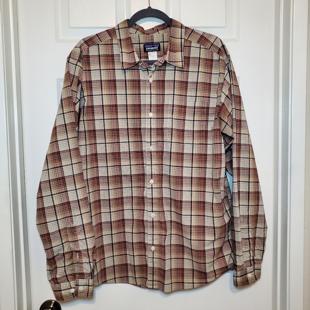 PATAGONIA Organic Cotton Blend Button Up Long Sleeve Shirt Sz L